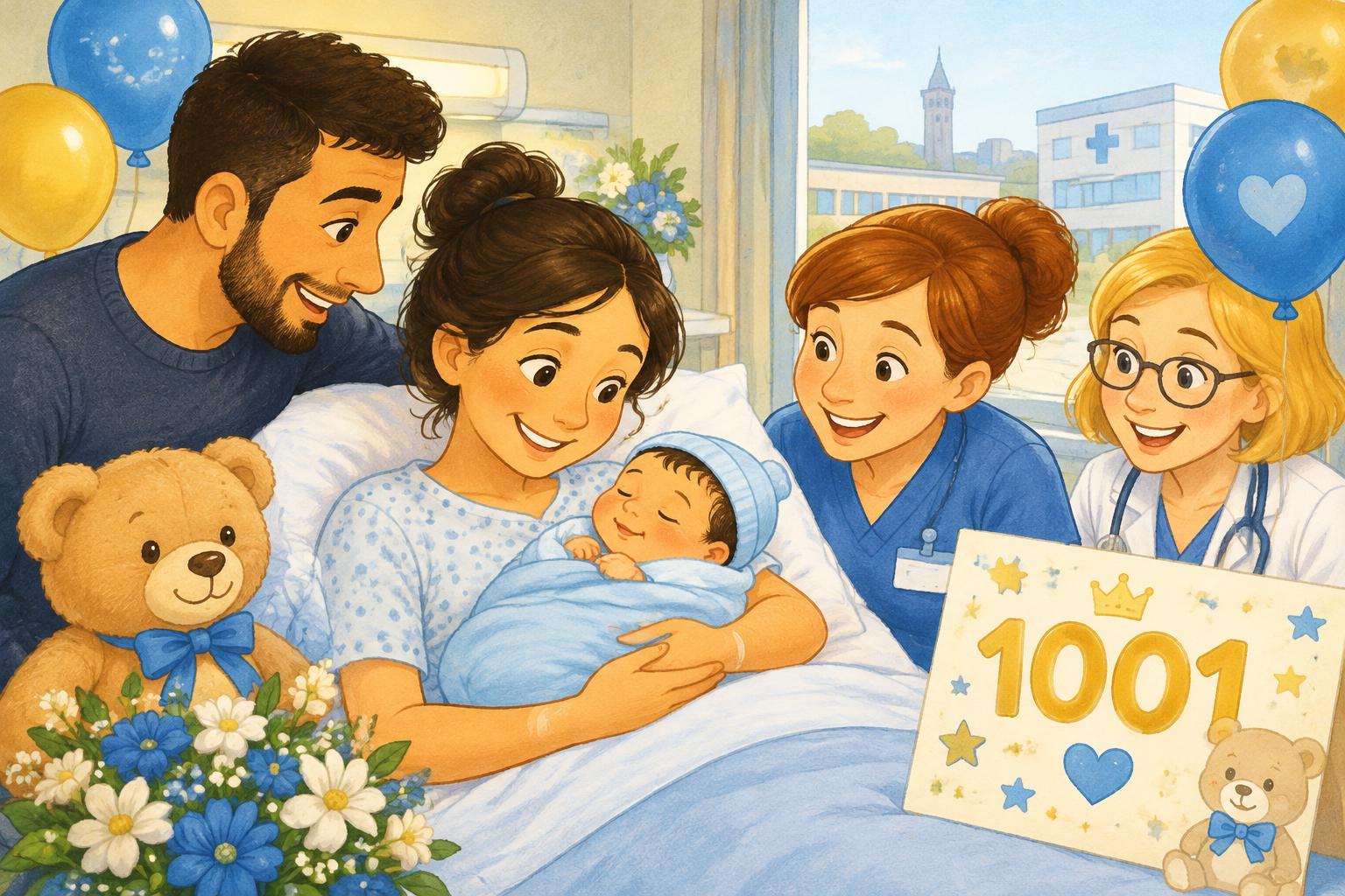 Klinikum Hanau feiert 1.001. Geburt des Jahres mit Hamza 👶🎉