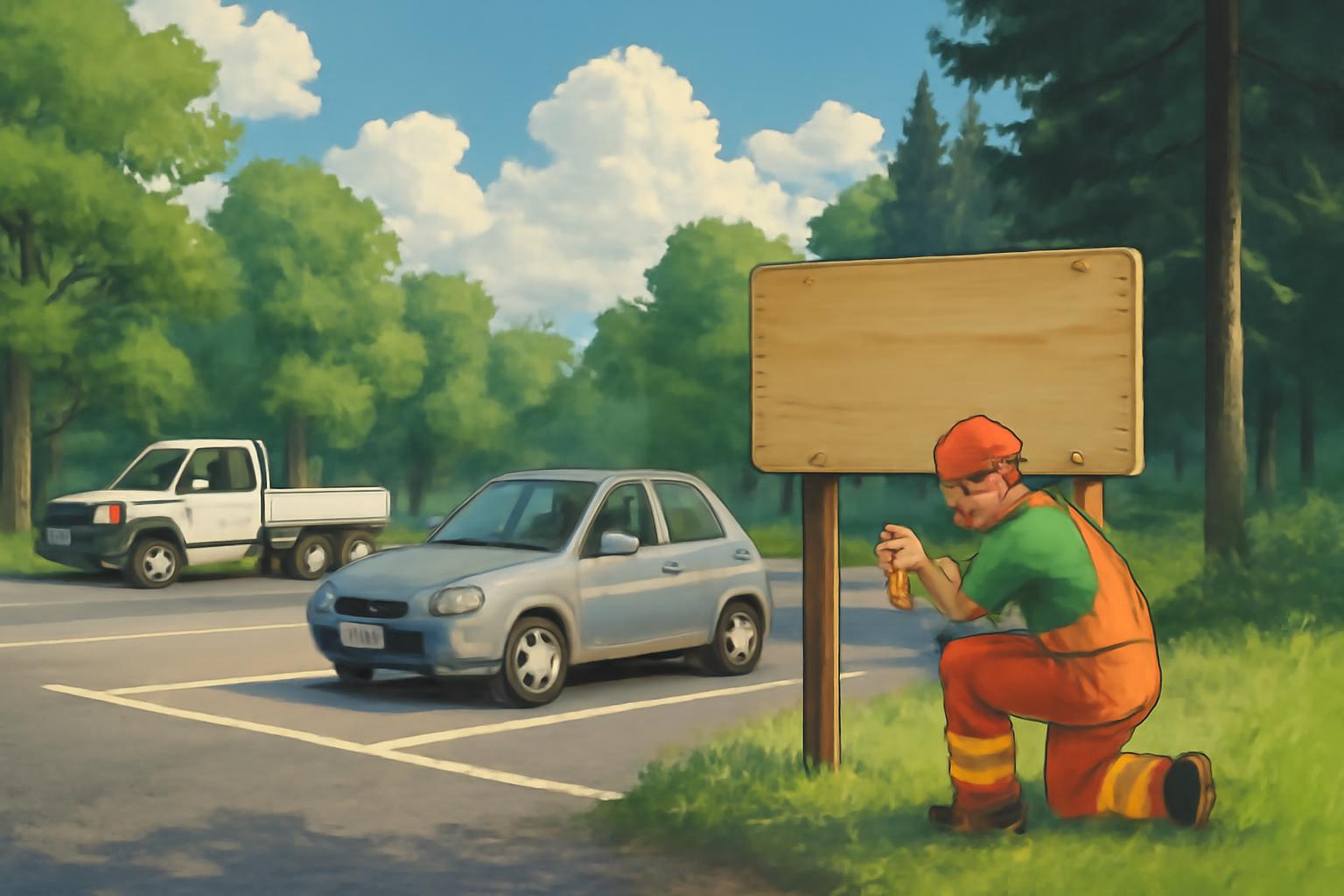 Parkplatz 2 der Alten Fasanerie sicher befahrbar durch HessenForst 🚗🛠️🌲