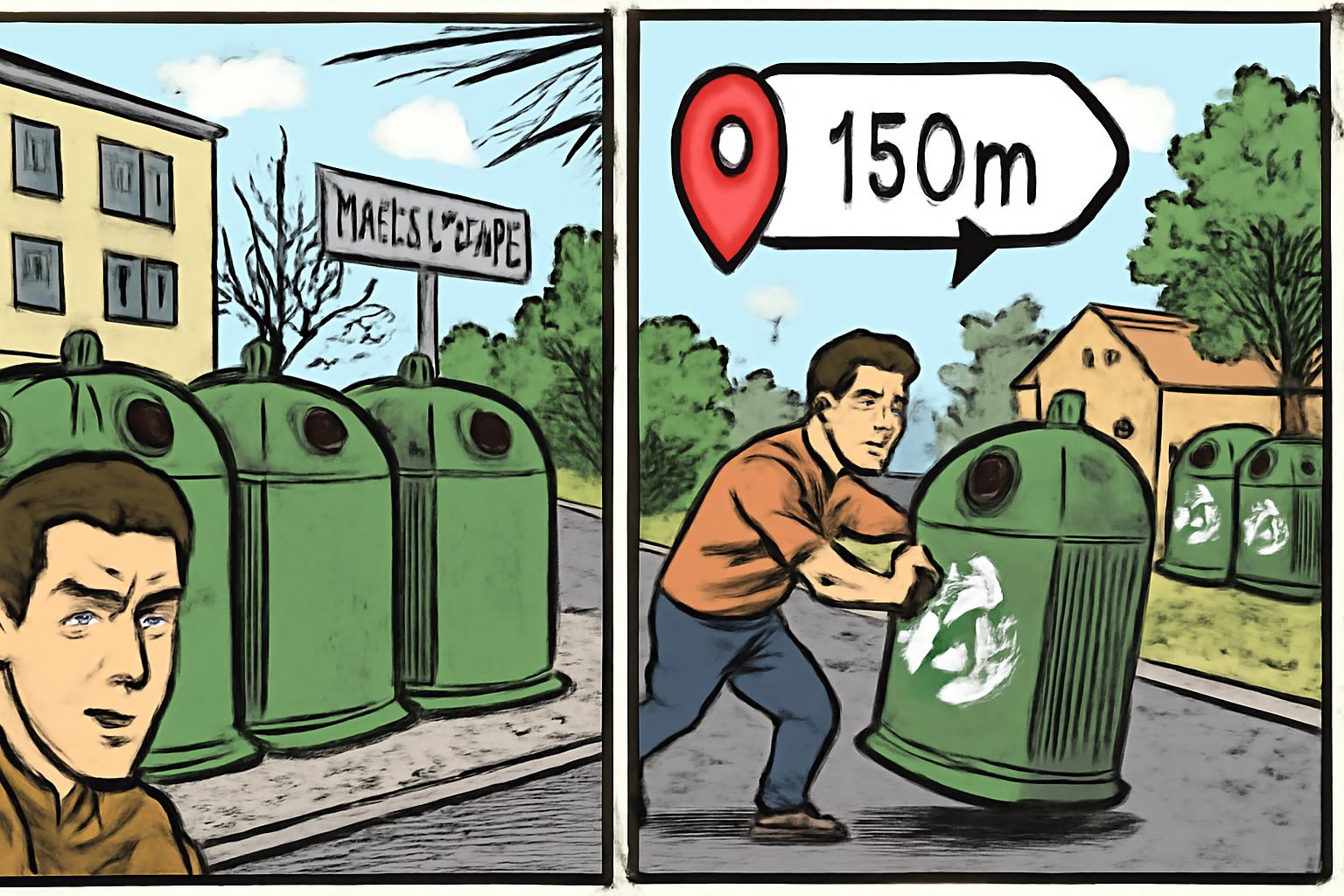 Altglascontainer in Hanau-Wolfgang verlegt; neuer Standort 150 m entfernt ♻️📍🆕