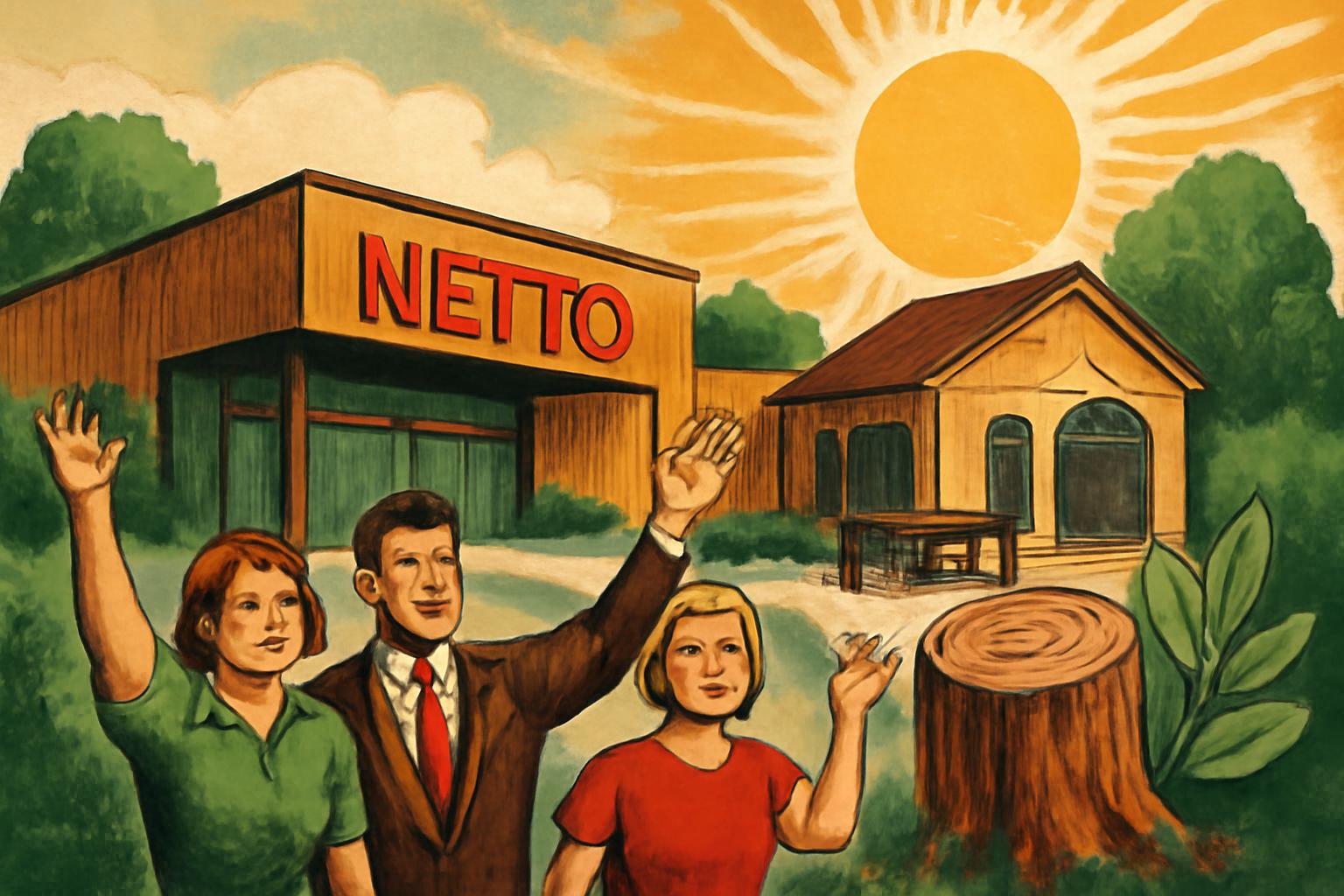 Netto-Markt Hanau-Mittelbuchen bleibt geöffnet: Ausbau mit Bäckerei/Café, Neubau 2026, Nachhaltigkeit 🏬🪵🌿☀️