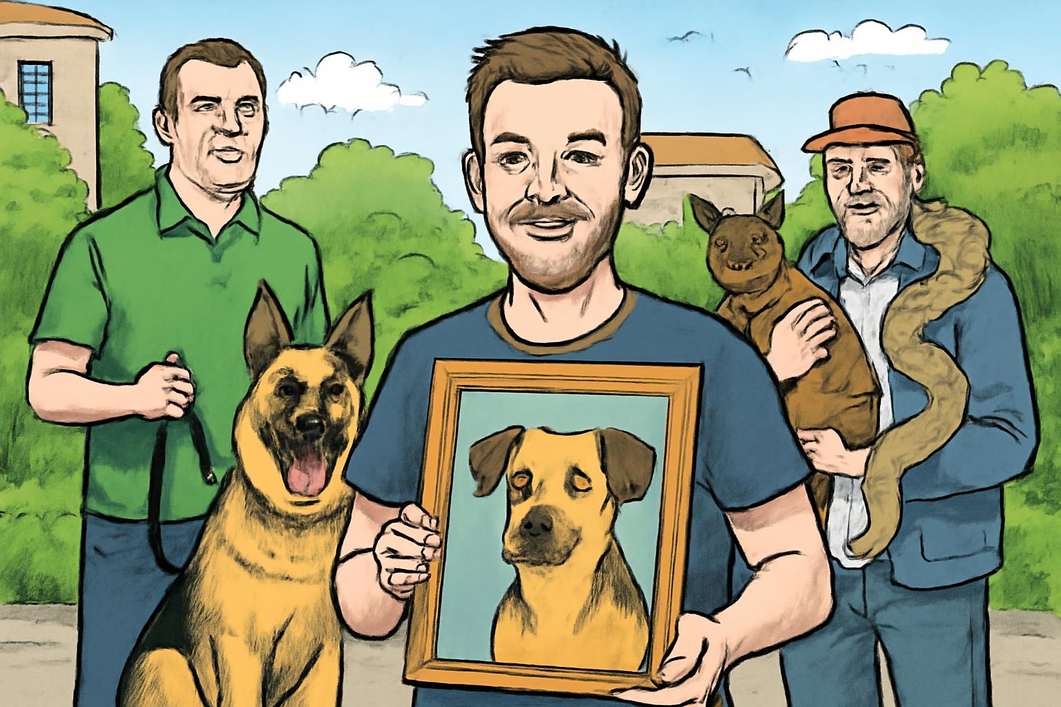 Männer und ihre Tiere in Hanau: Marcus zeigt Porträts 🖼️🐾