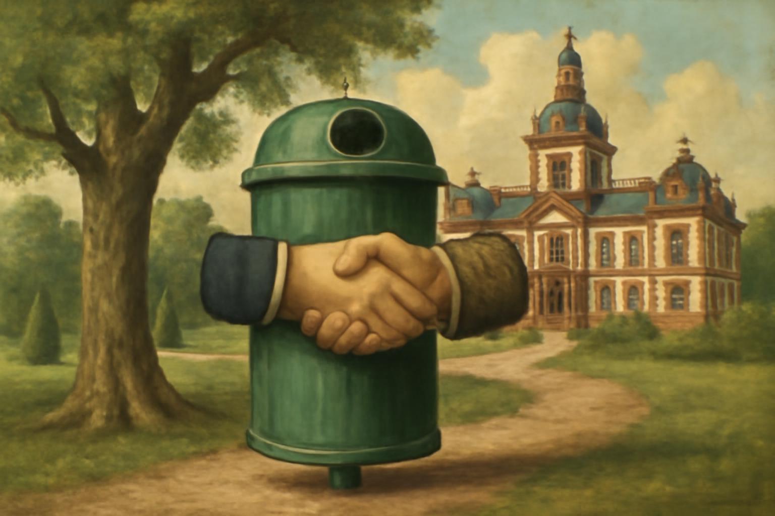 Neue Abfalleimer in Schlossgarten und Schloss Philippsruhe installiert 🗑️🌳🤝