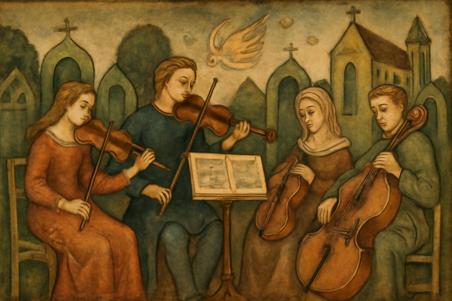 Kammermusik auf Hanauer Friedhof: Bohème-Quartett spielt 🎶🕊️