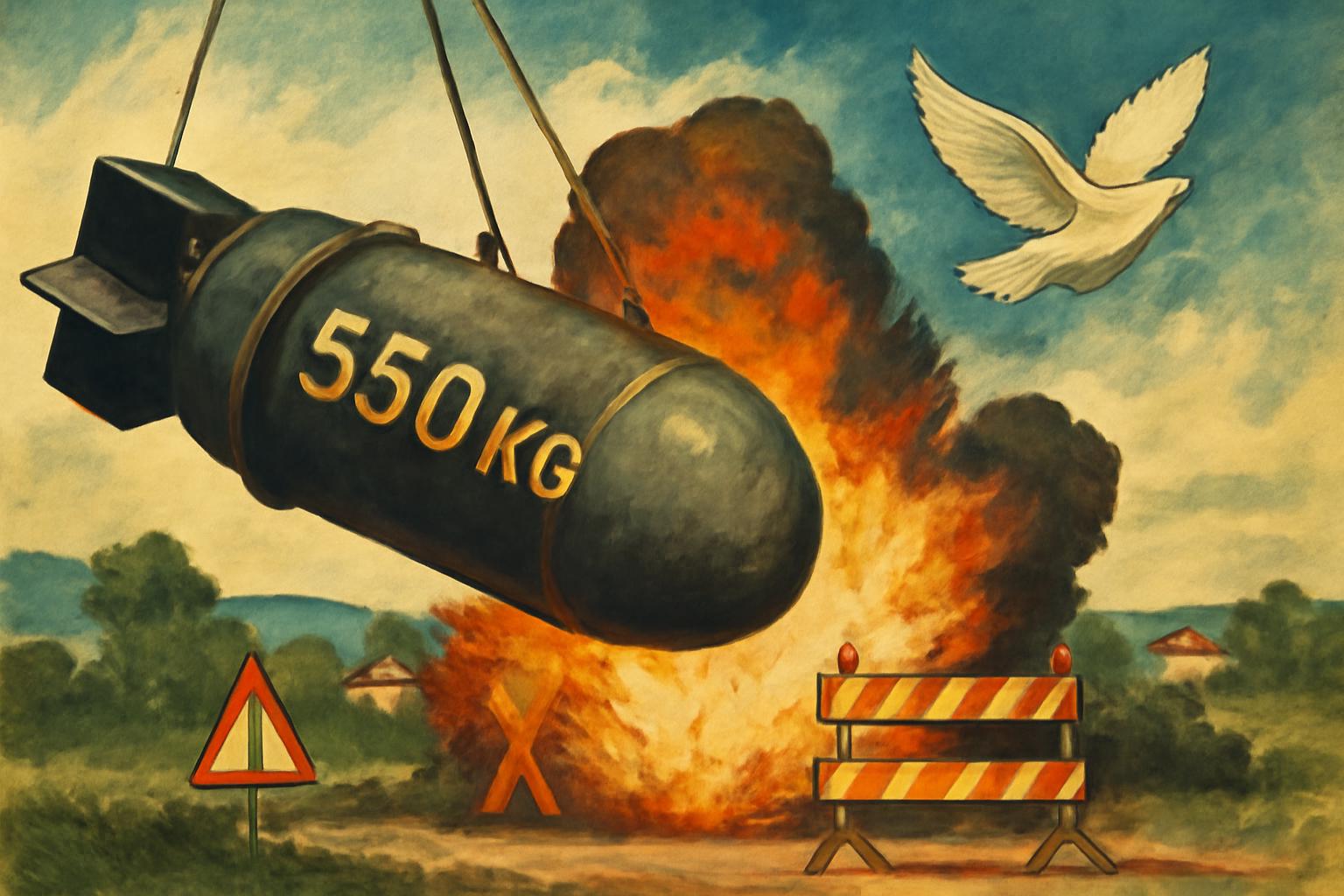 Hanau: 250-kg-Bombe wird kontrolliert gesprengt 💣🚧🕊️