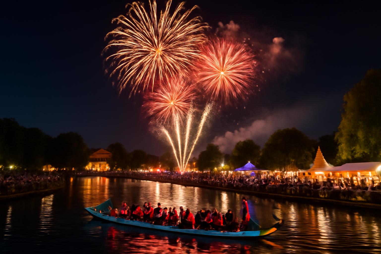 63. Hanauer Bürgerfest (4.–7. Sept., Mainwiesen) mit Drachenboot, Abschlussfeuerwerk und KEKS; Begleitprogramme rund um Wilhelmsbad, Stadthof und WeinKulturTour 🎉🚤🎆🎨🍷