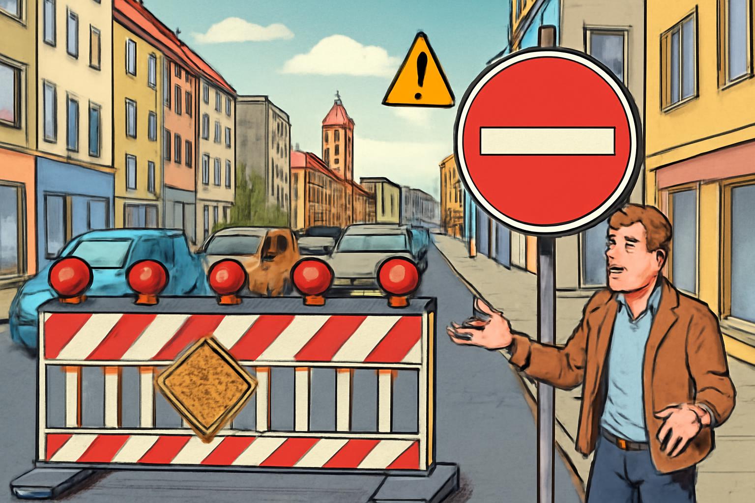 Hanauer Innenstadt: Ramsaystraße bis 9. März gesperrt, Umleitung fehlt 🚧⚠️