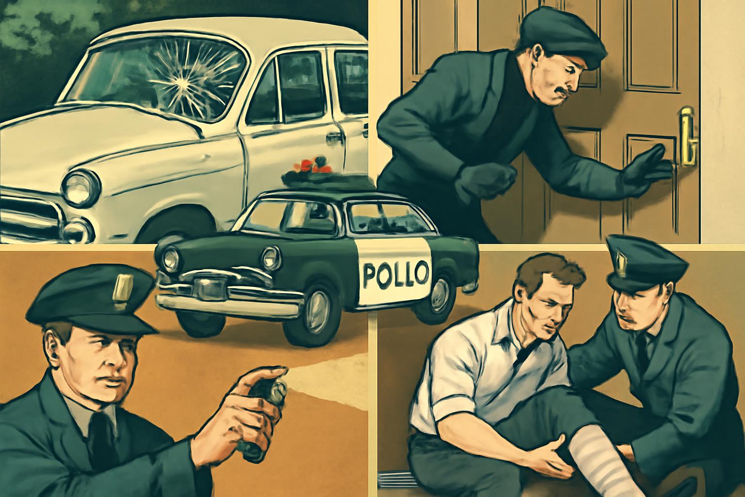 Vier Vorfälle in der Region: Autoschäden, Einbruch, Pfefferspray, Beinfraktur 🚓🔎👮