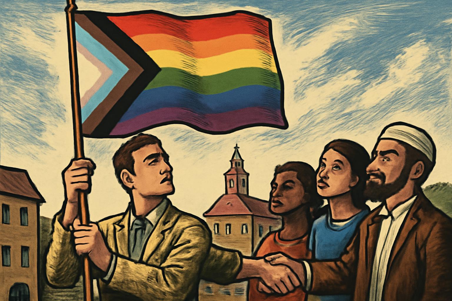 Hanau hisst Progress-Pride-Flagge als Zeichen der Solidarität 🏳️‍🌈🤝