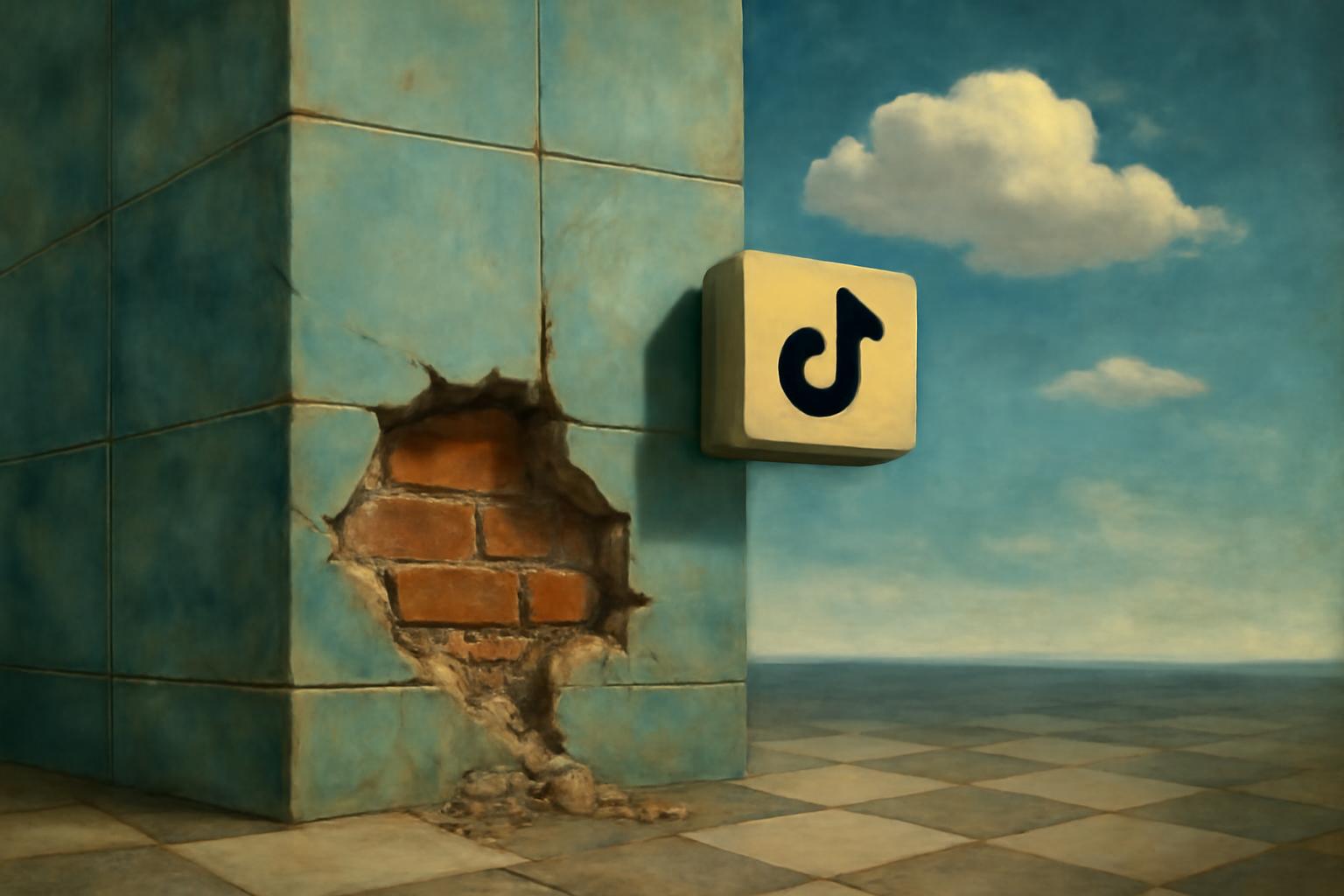 TikTok-Clip: Beschädigte Wandfliese im Forum Hanau 🧱📹😮