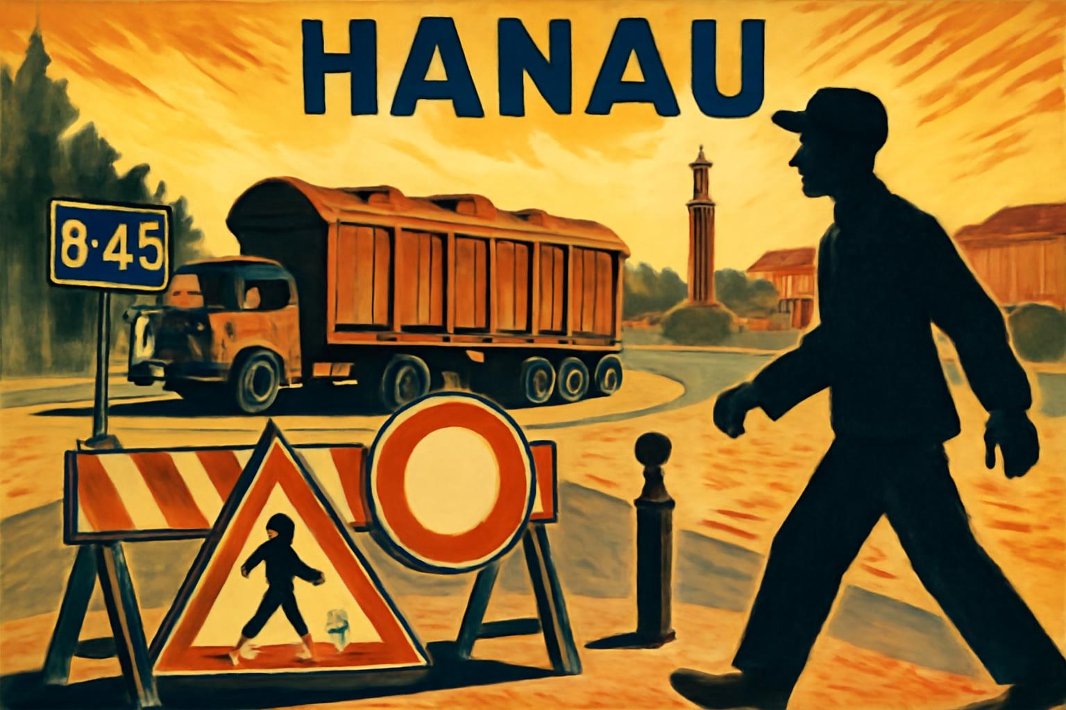 Schwertransporte in Hanau: 5.9., 20:00–6.9., 6:00; Route B43 A-Anschlussstelle am Hbf bis Kreisverkehr Ehrensäule; Fußgänger eingeschränkt 🚧🚶