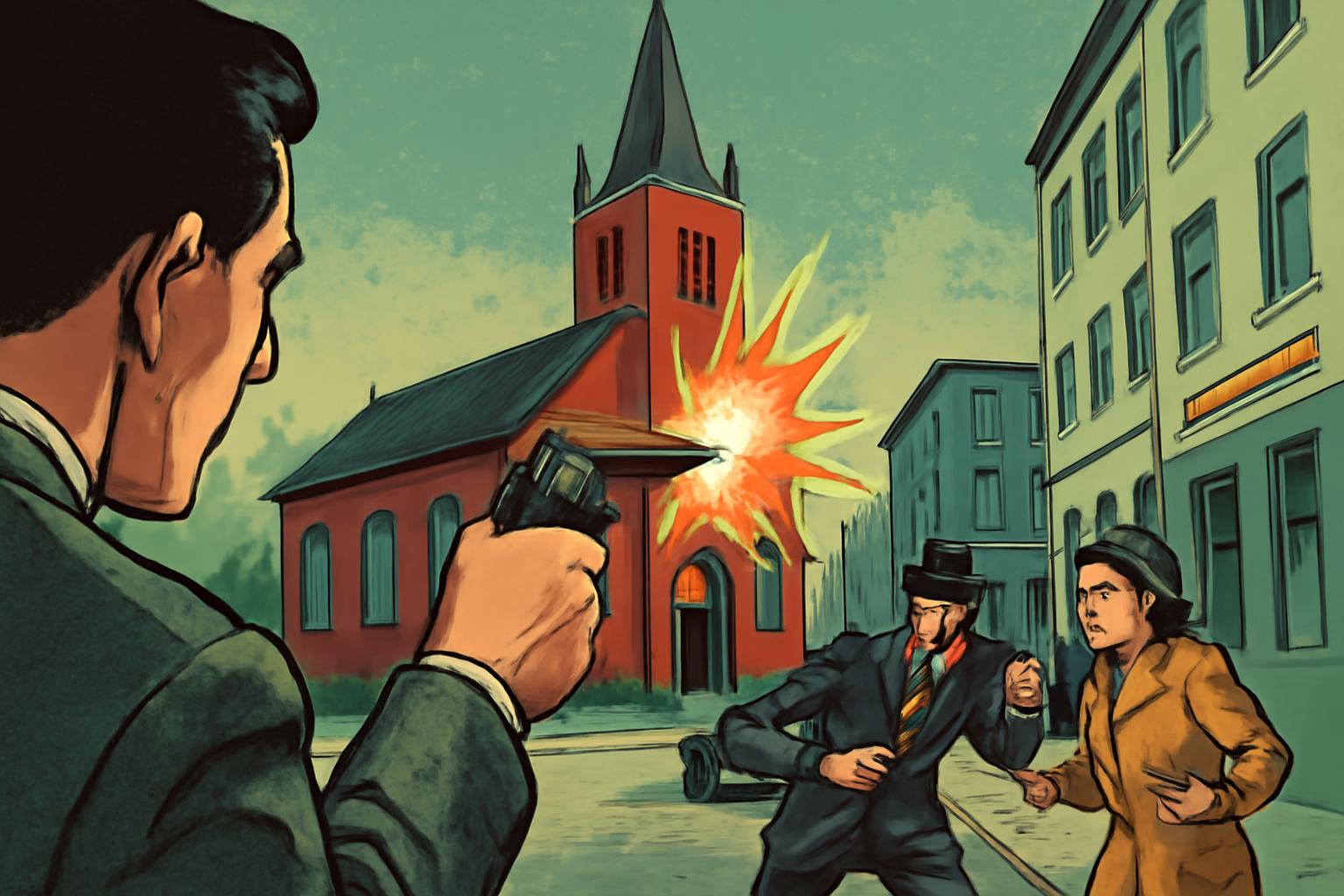 Unbekannte schießen auf Kirche in der Gabelsbergerstraße 🔍💥
