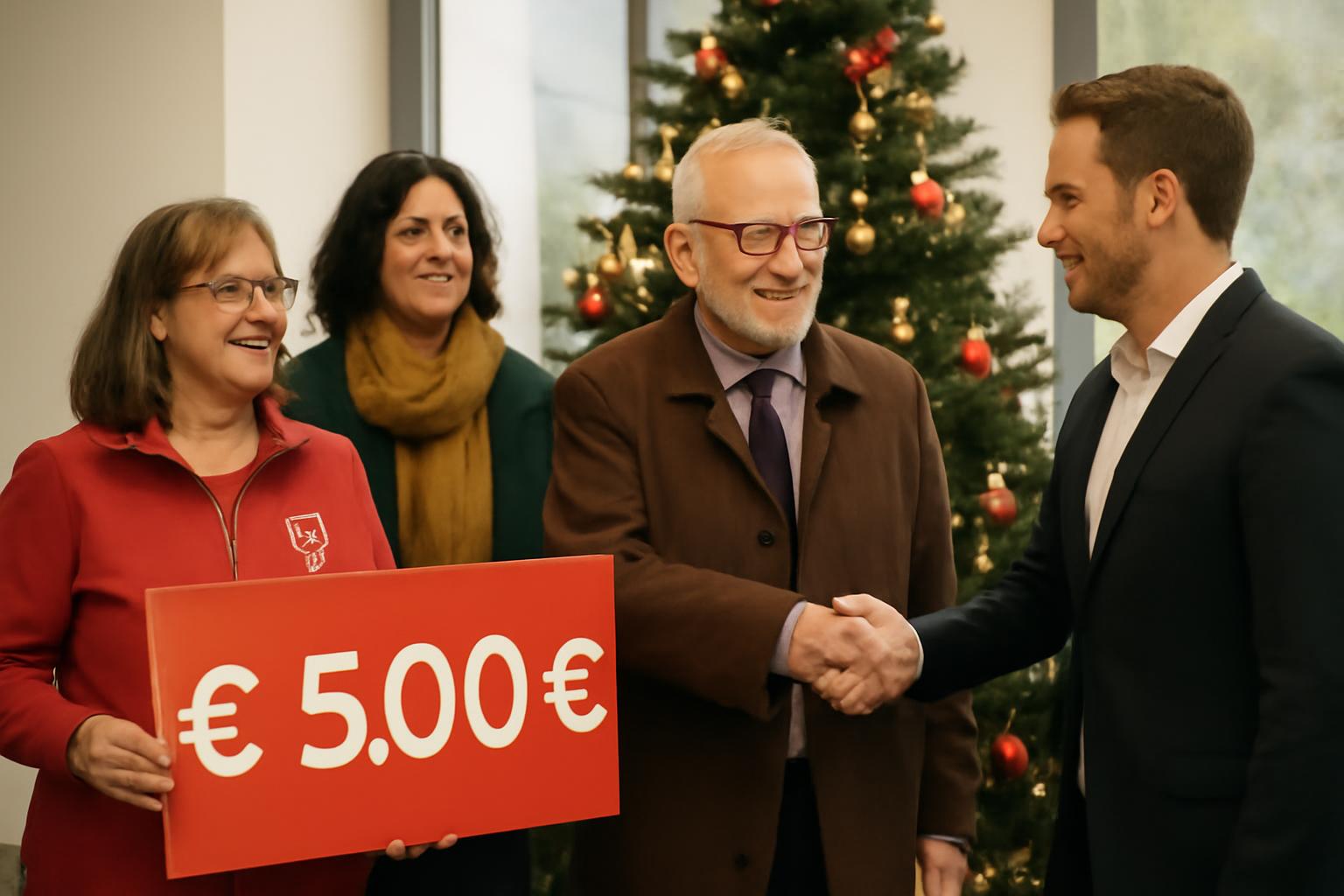 Sparkasse Hanau spendet 5.000 € für AKHD Hanau, Schirmherr Bieri 🎄🤝