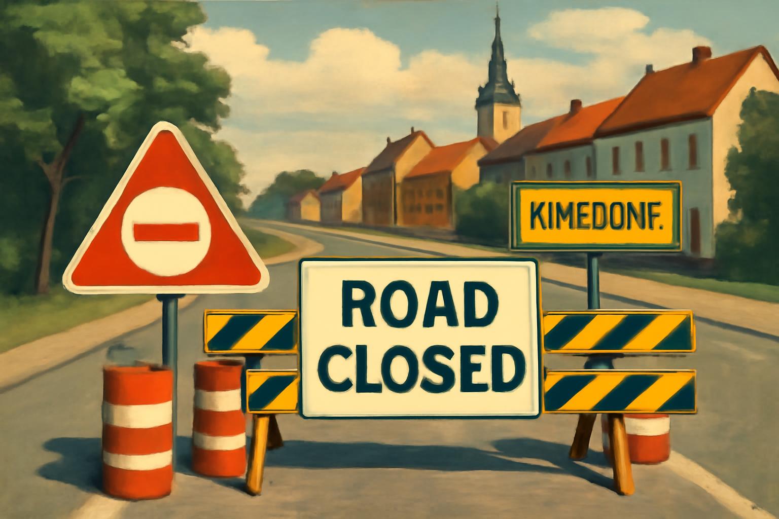 Vollsperrung Konrad-Adenauer-Straße Kinzdorf bis 17. August 🚧⛔️