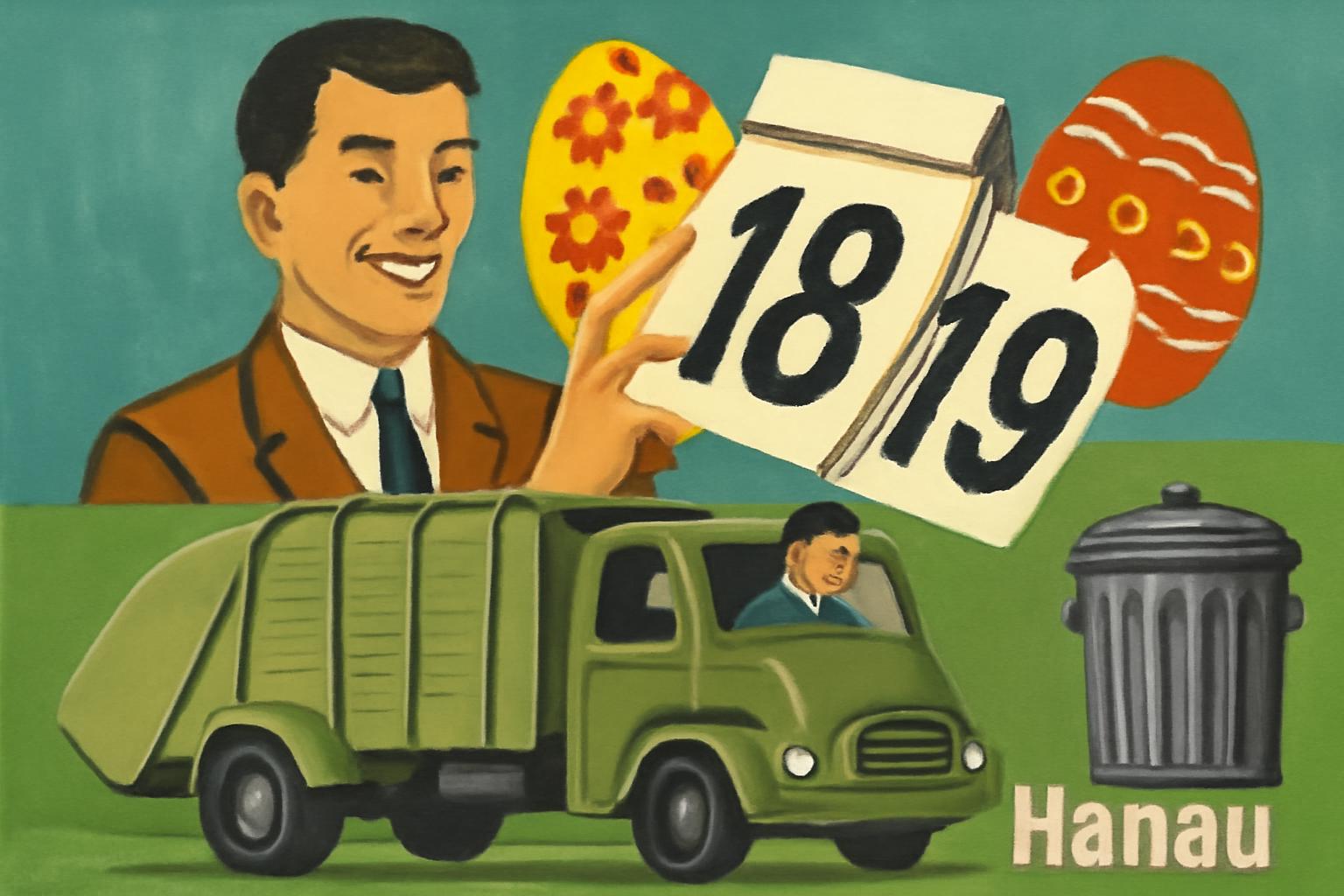 Abfalltermine verschieben Osterfeiertage und Betriebsausflug in Hanau 🗓️🚚