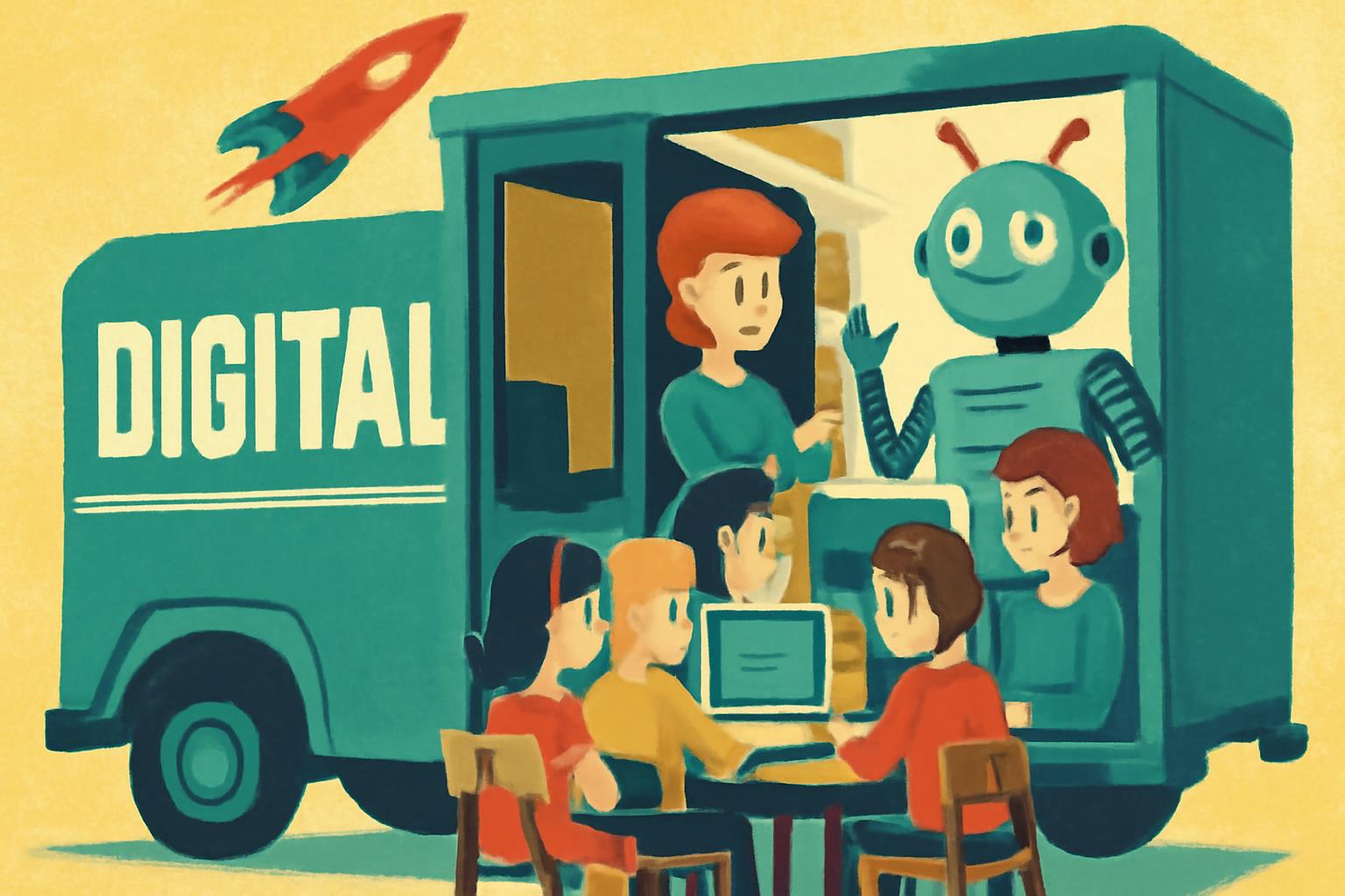 DigitalTruck öffnet mobile Klassenräume, stärkt digitale Grundkompetenzen 🚀🤖