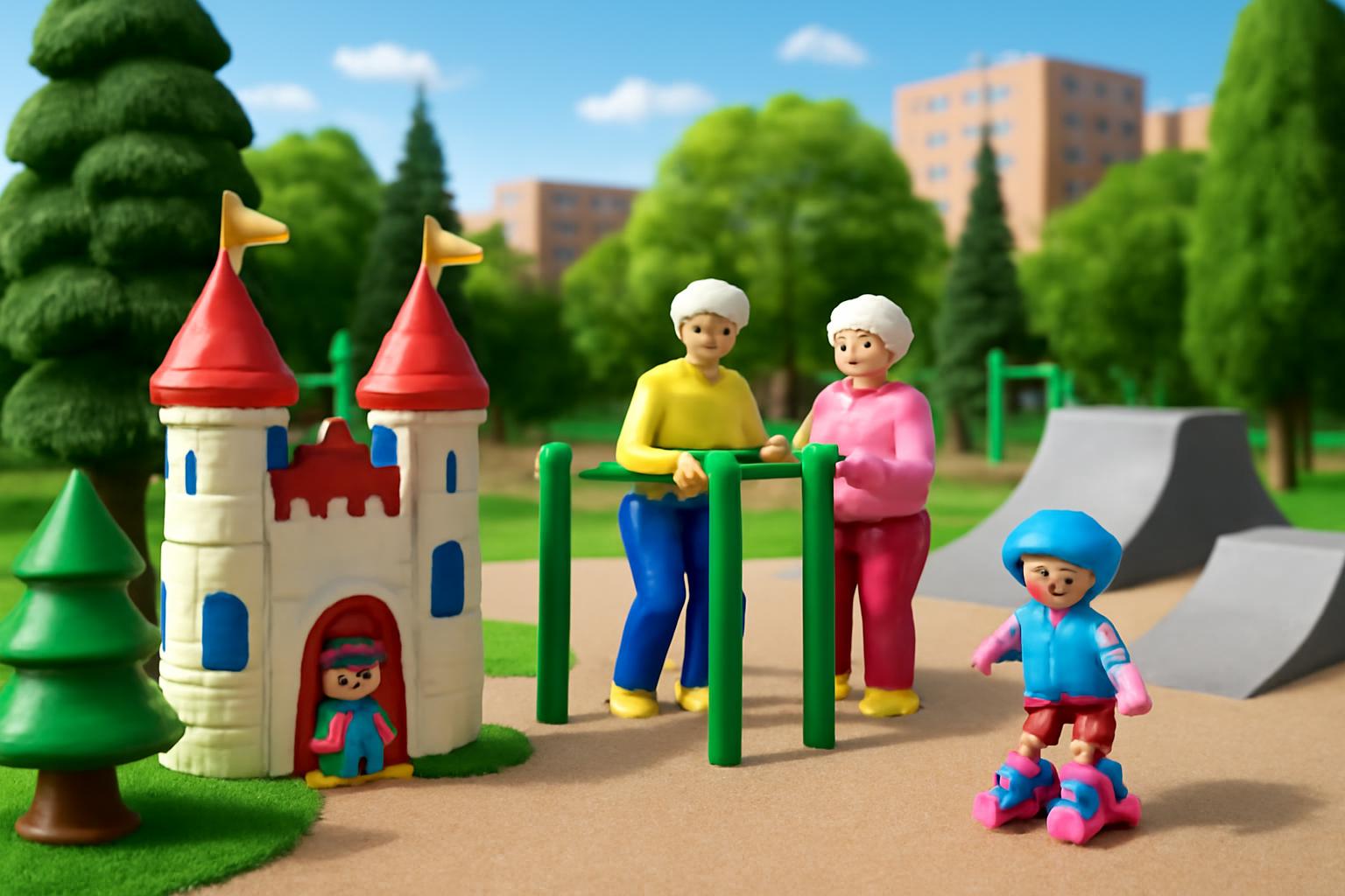 Dresdener Straße Hanau: Drei Märchen-Spielpoints, Seniorenfitness und Skaterbahn – Fertigstellung Ende des Jahres 🏰🌲🏙️👵🛼