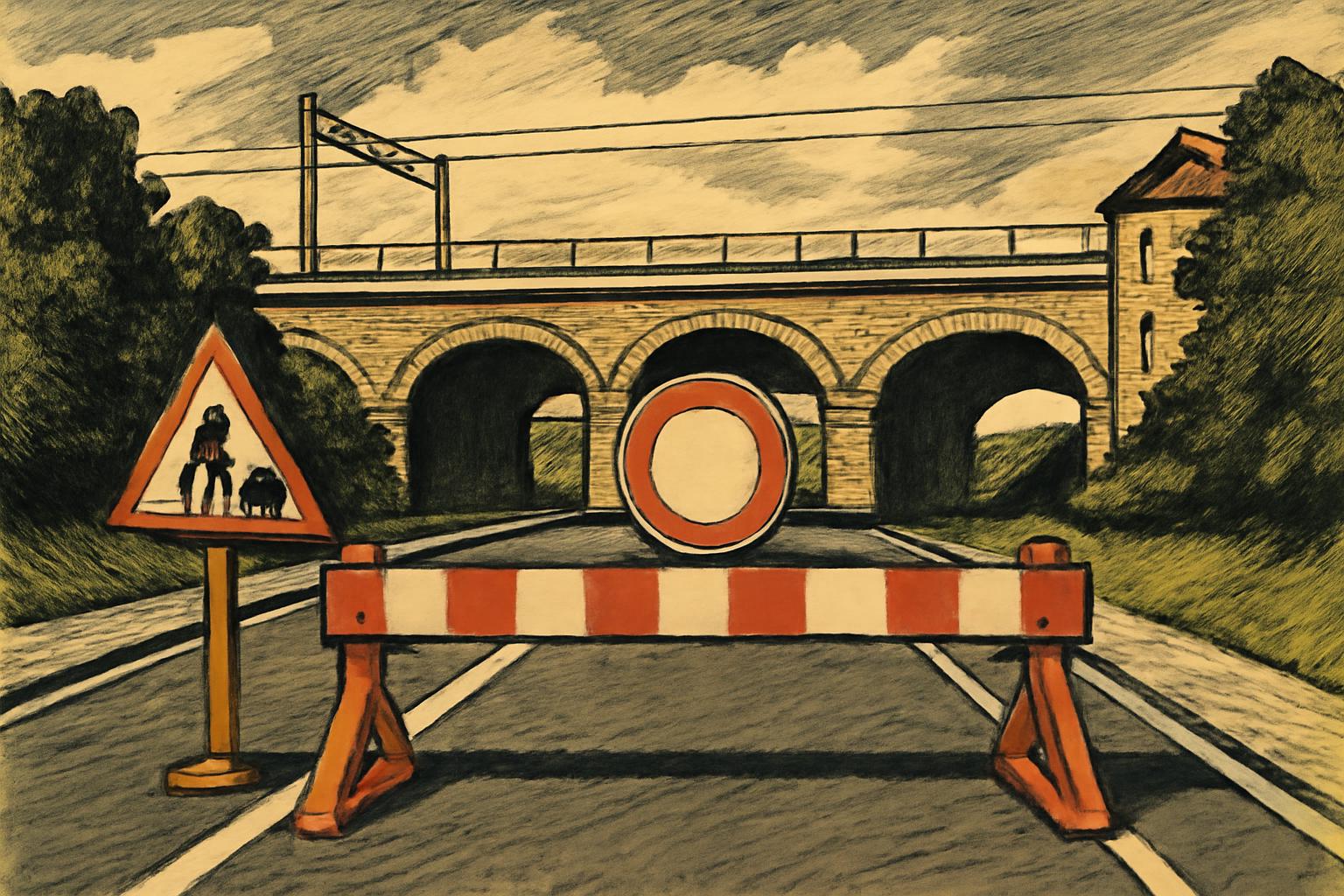 Vollsperrung der Auheimer Straße rund um die Hauptbahnhofsbrücke 🚧🛣️