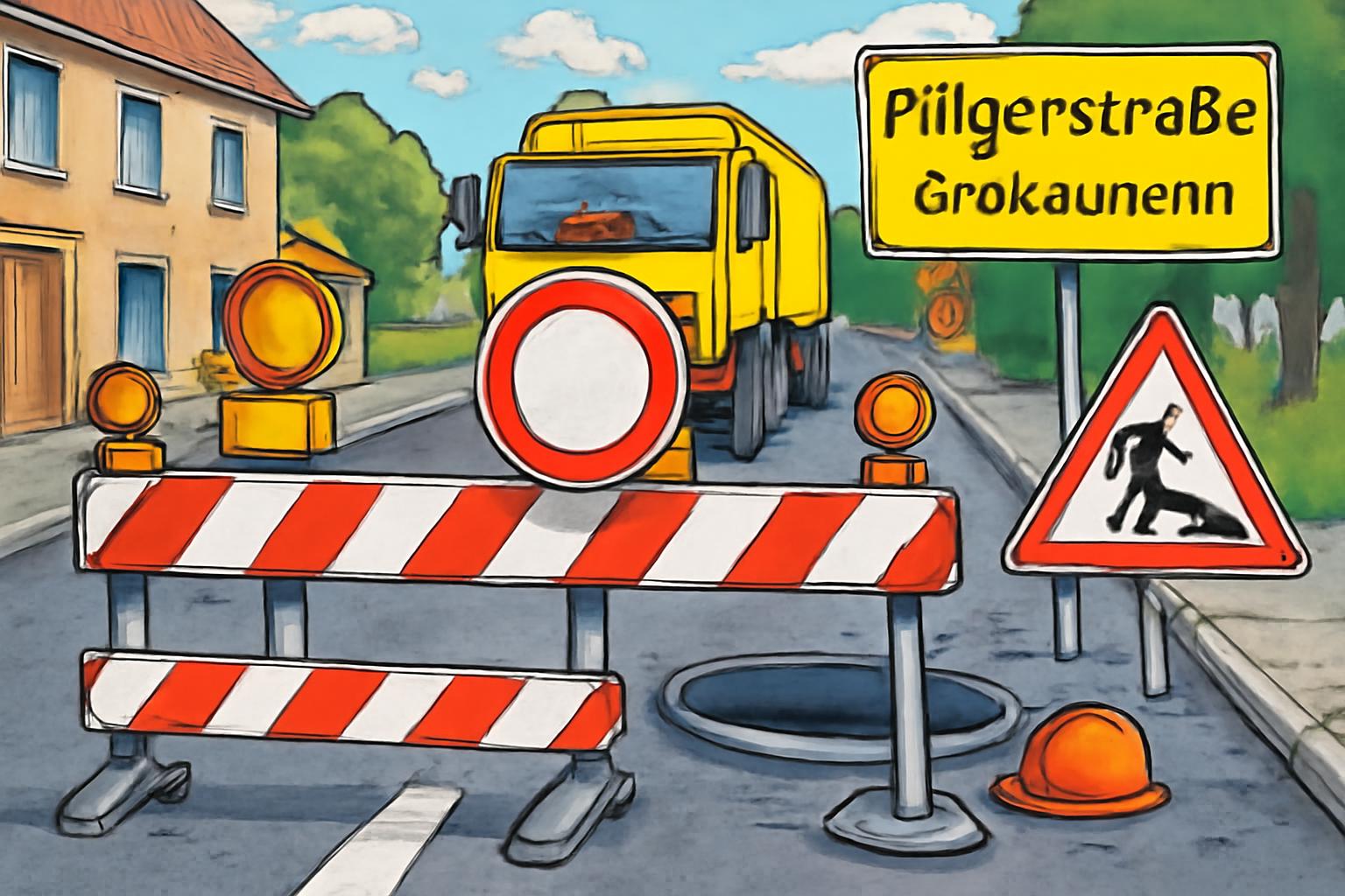 Sperrung der Pilgerstraße Großauheim wegen Schachtsanierung 🚧⚠️