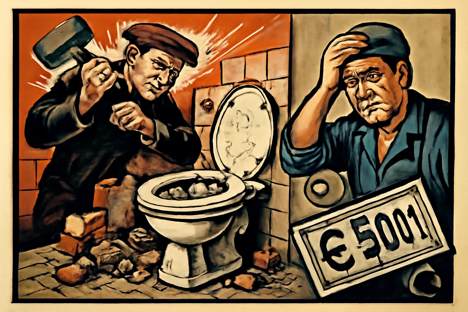 Vandalisierung in Hanau: Toilette rechtzeitig geöffnet; Kosten 5.500€ 🚽🛠️💶