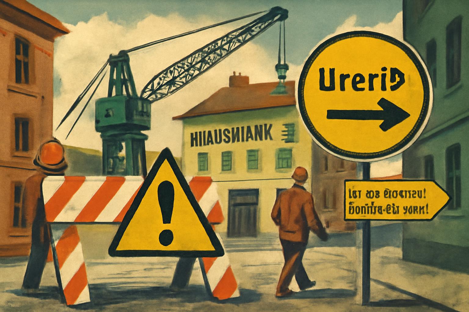 Sperrung Hausmannstraße 5 wegen Kranstellung; Umleitung über Karolinenstraße und Landgrafenstraße 🚧⚠️