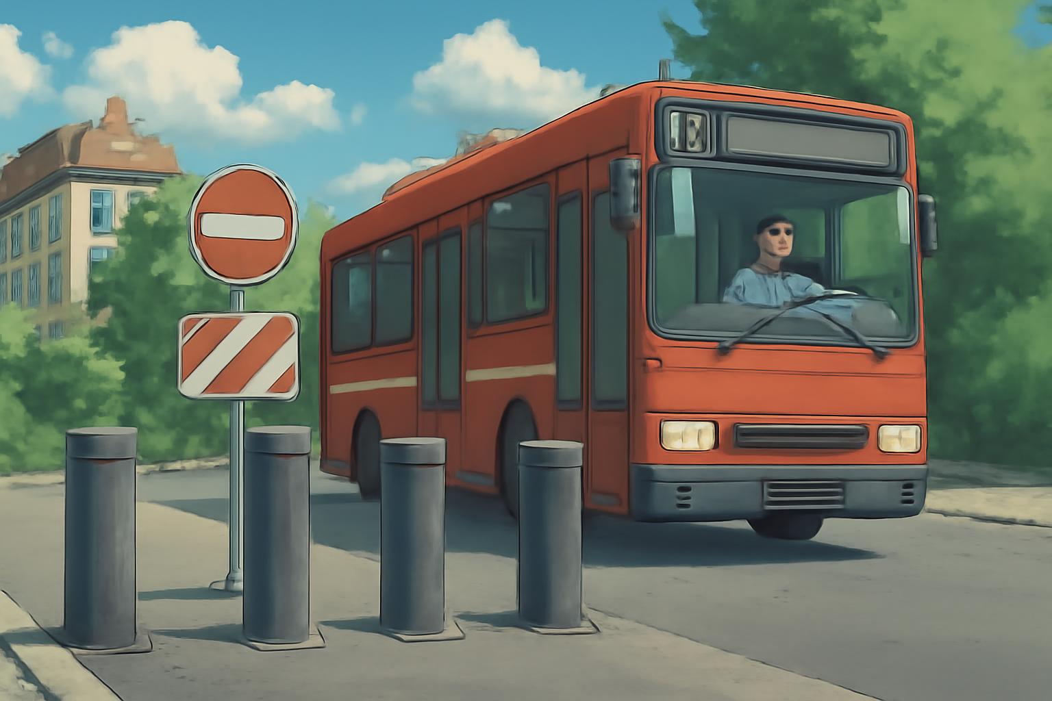 Neue Hochsicherheits-Poller in Nürnberger Straße, Busumleitungen 🛑🚧🚌