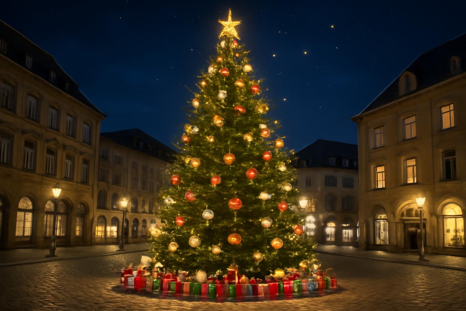 Weihnachtsbaum am Stadthof erfüllt über 200 Kinderwünsche🎄🎁✨