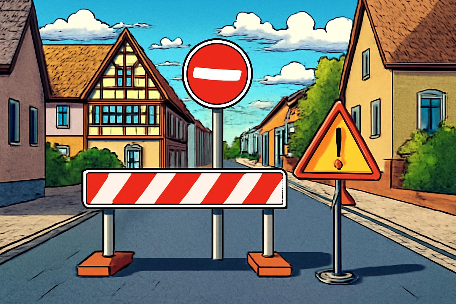 Büchertalstraße in Hanau-Mittelbuchen vom 9. bis 27. Feb. gesperrt 🚧⚠️