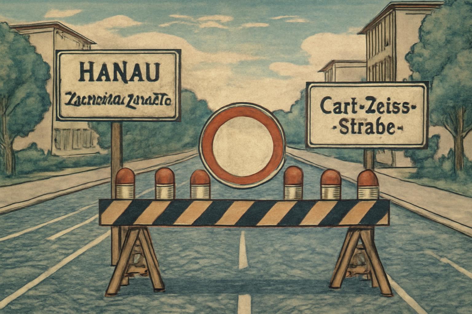 Hanau: Vollsperrung Gutenbergstraße und Carl-Zeiss-Straße 🚧🛣️⛔