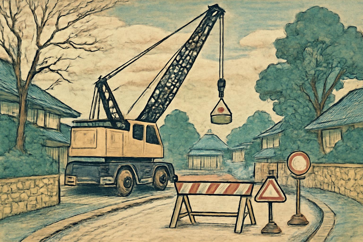 Verkehrsbehinderungen in Wolfgang: Bogenstraße gesperrt wegen Autokrans 🚧🏗️