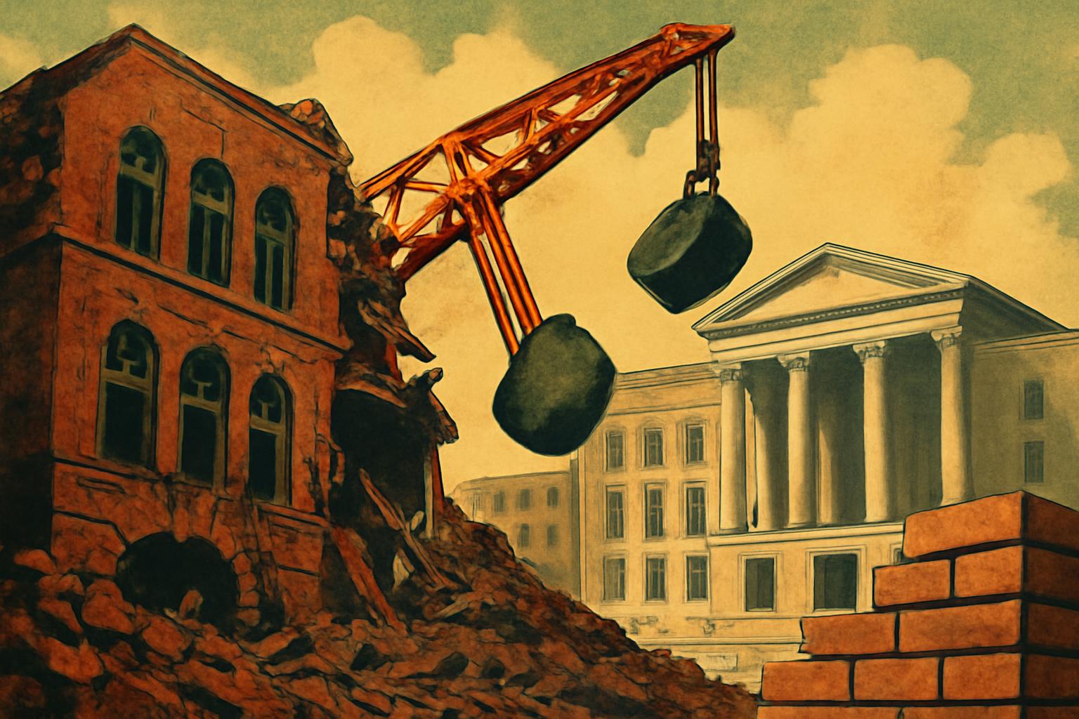 Abriss des Hans-Sachs-Hauses schreitet voran; Neubau geplant 🏗️🏛️🧱